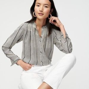 NWT J Crew Ruffleneck Classic Popover Shirt - New With Tags!